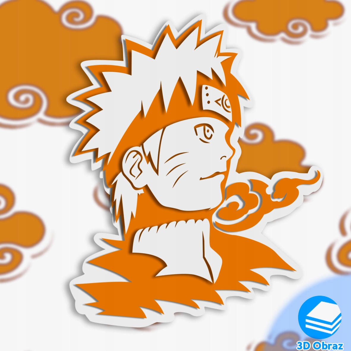 Dřevěný 3D obraz Anime Naruto Uzumaki Nástěnná Dekorace Dárek