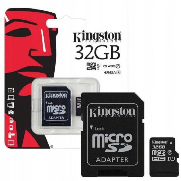 Kingston KARTA PAMIĘCI 32GB MICRO SD C10+ ADAPTER