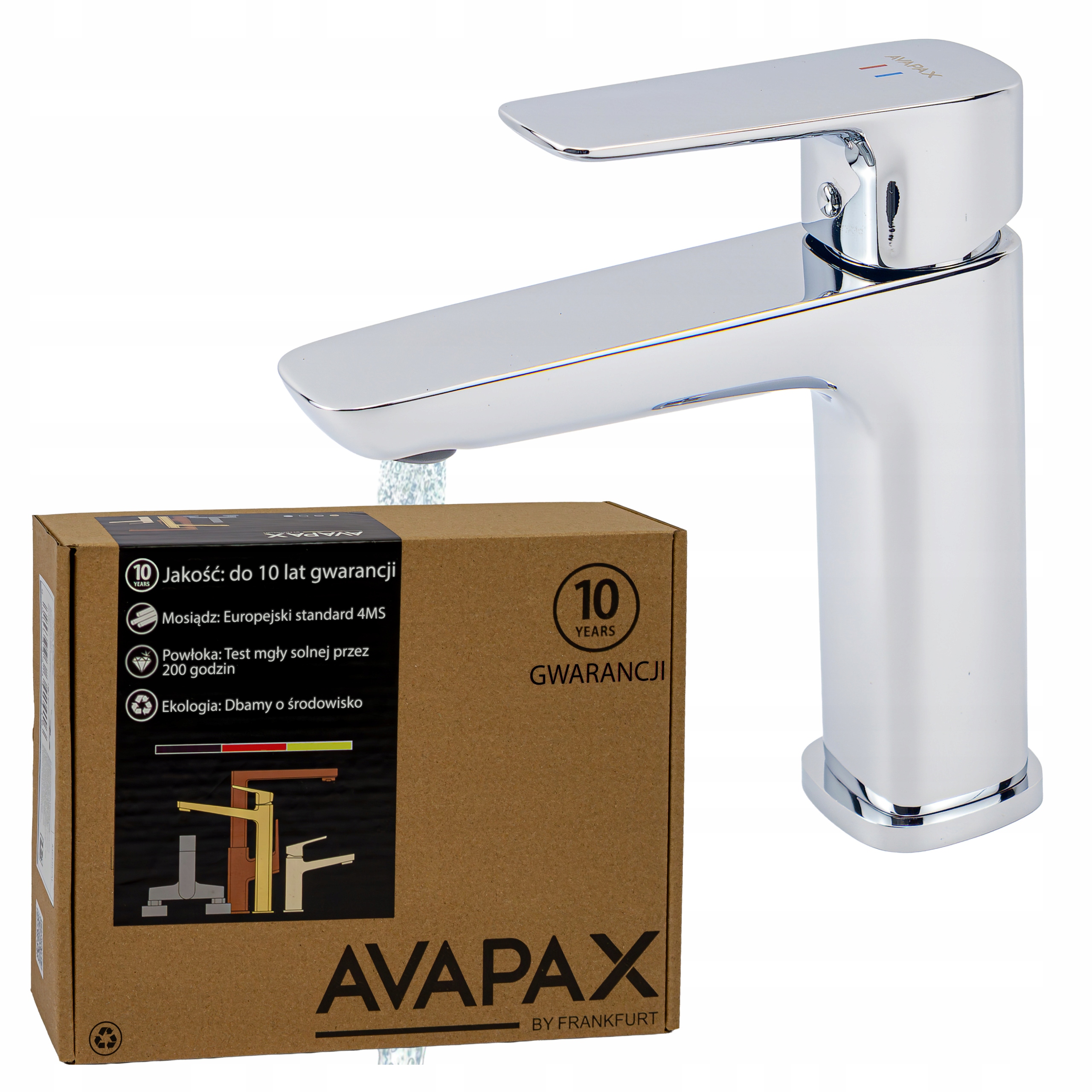 Baterie k umyvadlu chromová armatura úsporná baterie do koupelny Eco Avapax