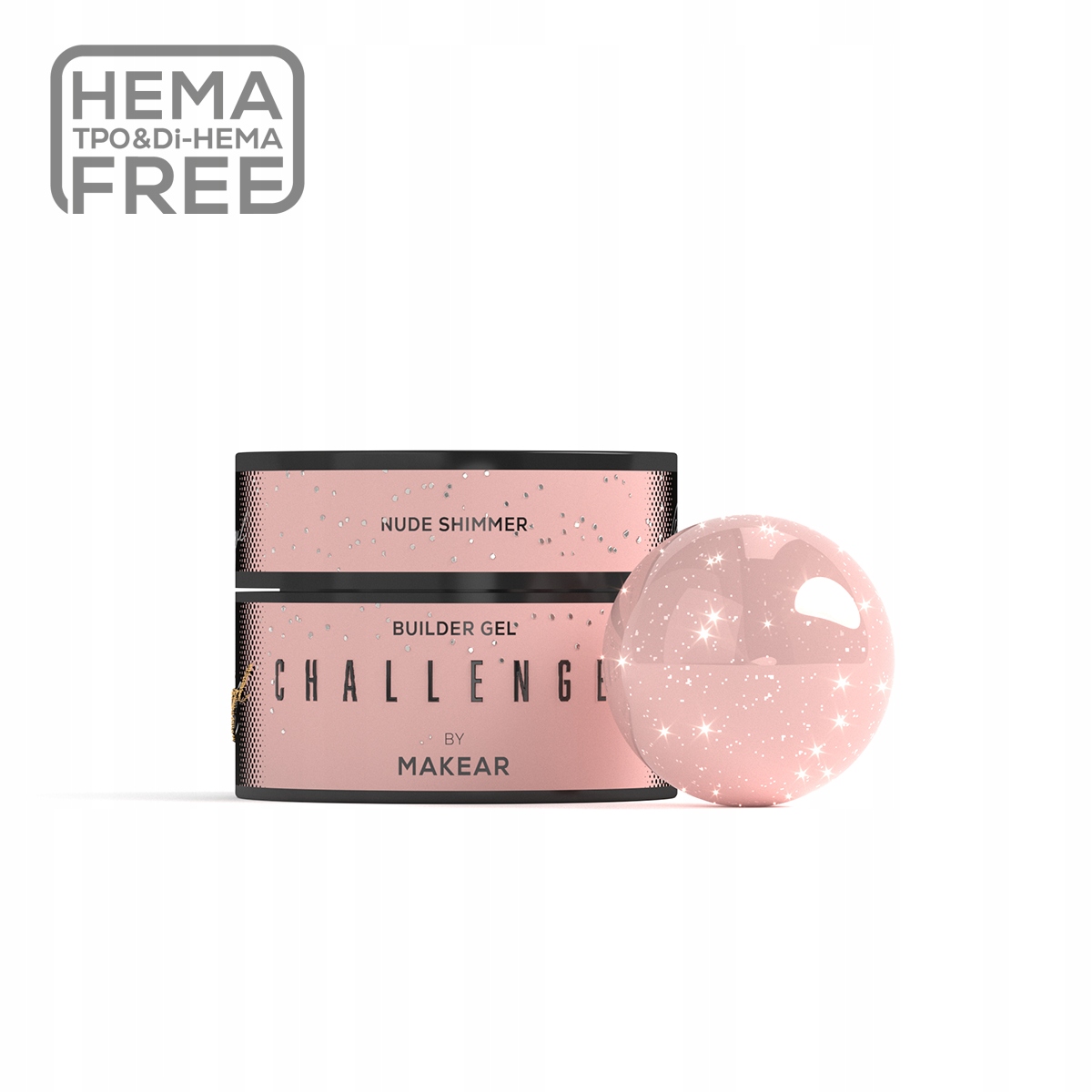 Stavební gel Makear Challengel Shimmer Nude HG16 50 ml