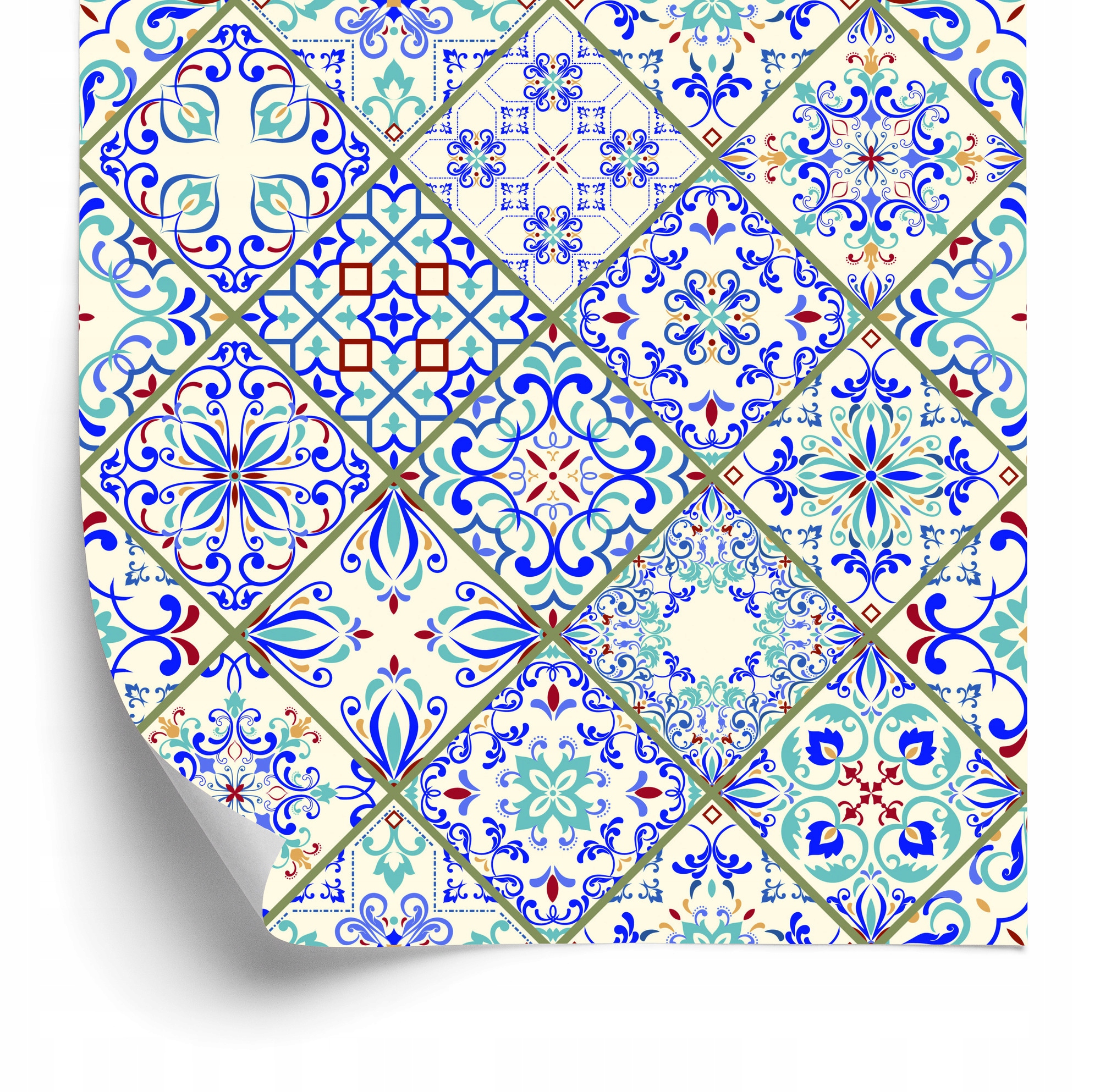 Farebná tapeta Mozaika, Vzory, Do Jedálne 50x1000 cm