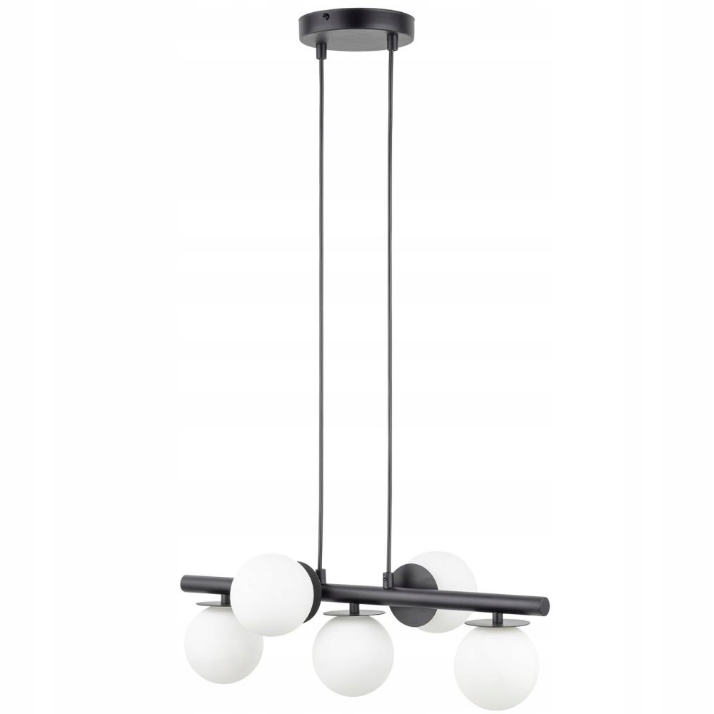Černobílá závěsná lampa ze skleněných koulí Avola 5 40787 Sigma Lighting