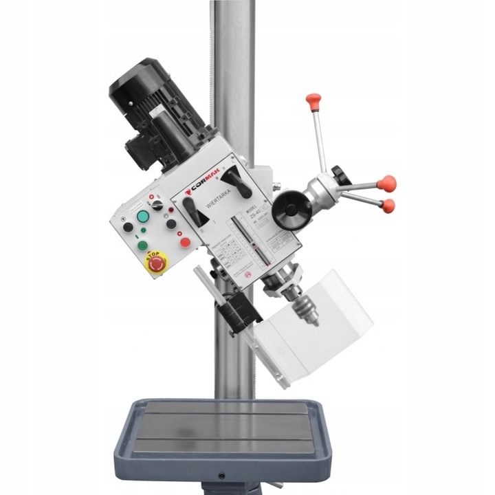 SOLIDNA WIERTARKA PRZEMYSŁOWA PRZEKŁADNIOWA 40 mm + ZESTAW DO GWINTOWANIA Prędkość obrotowa 1600 obr./min