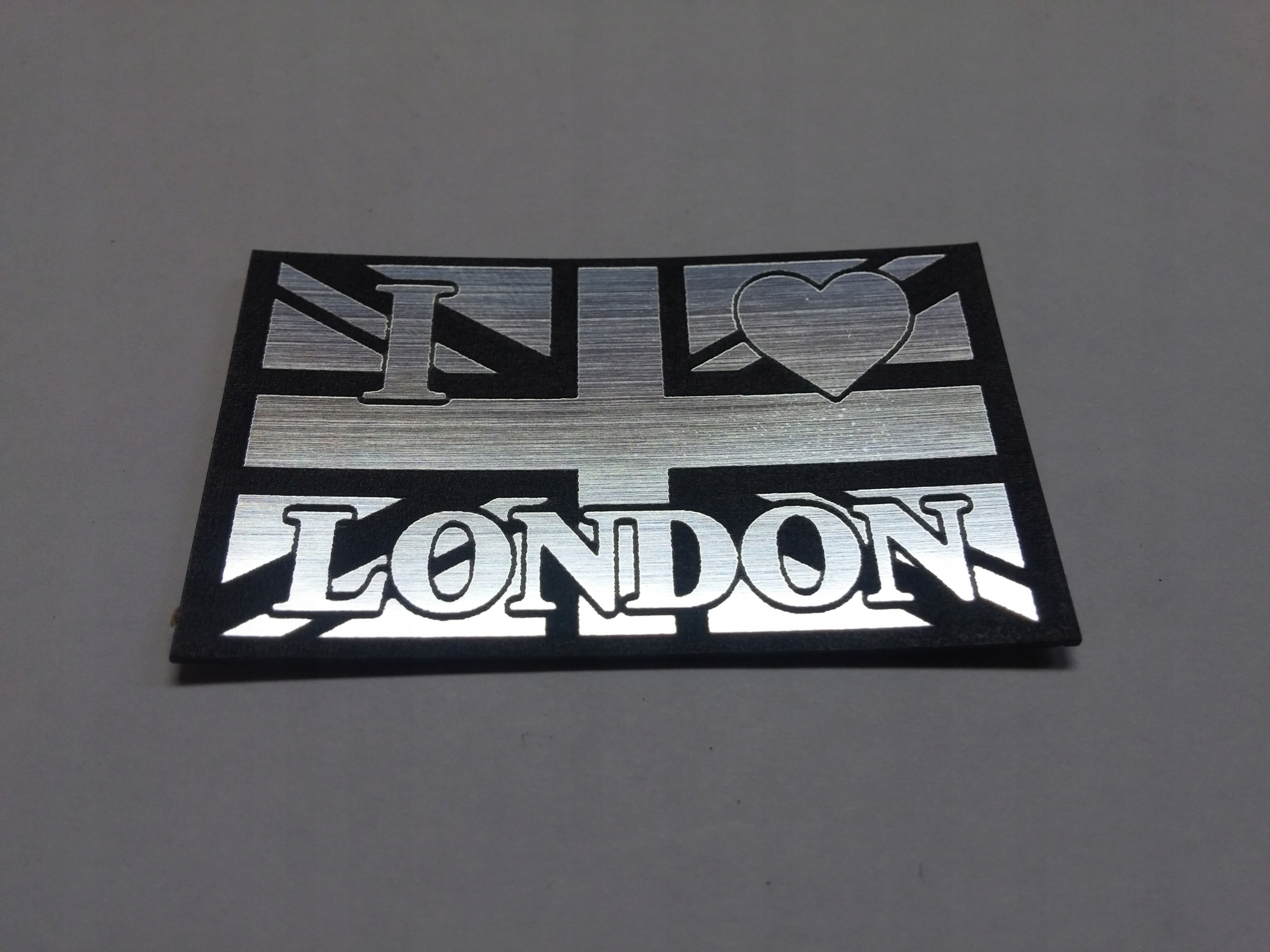 

I Love London naklejka emblemat 48 x 29 mm*SREBRNA