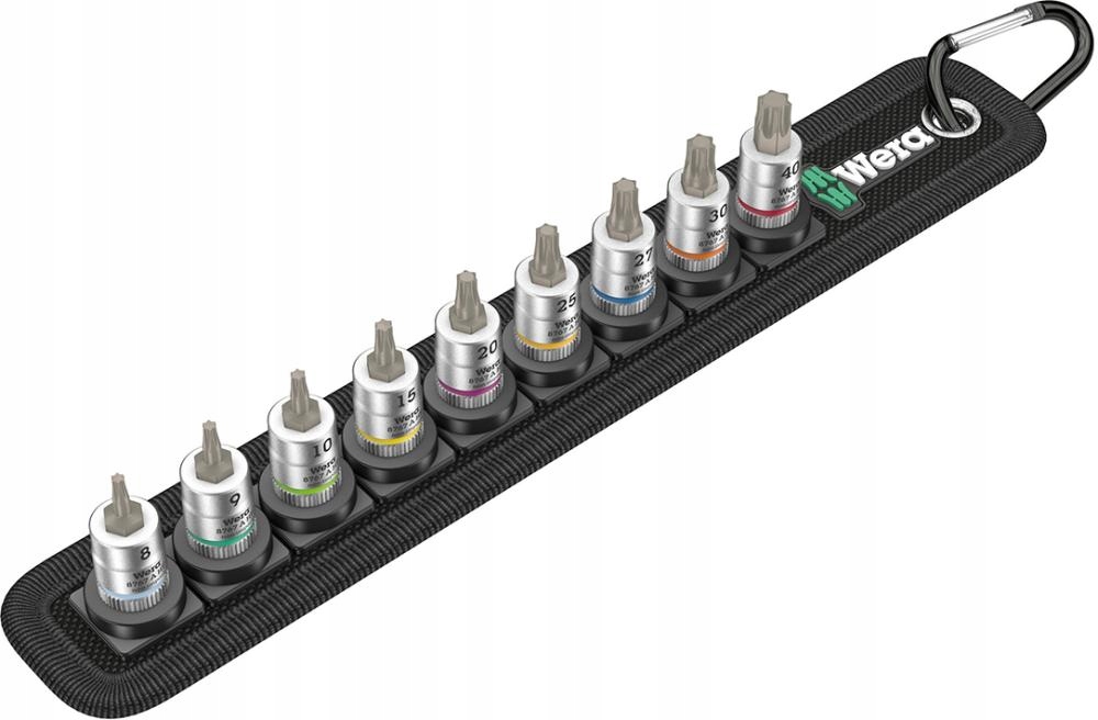Sada nástrčiek s funkciou pridržania 1/4" Torx 9-dielna Wera