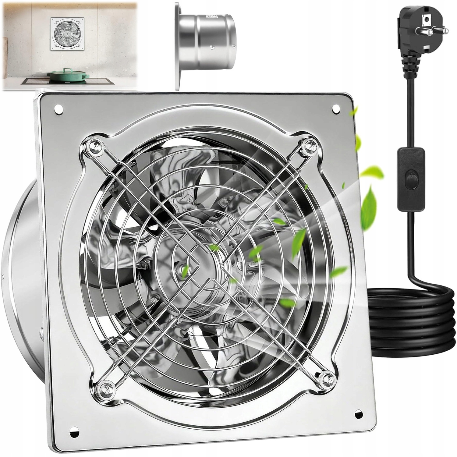 Výkonný Odsávací Ventilátor 525 M³/h Do Kuchyně Koupelny V Garáži