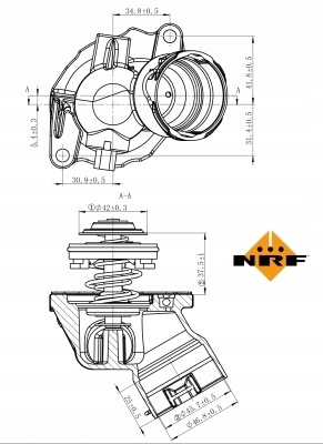725032 NRF TERMOSTAT Producent części NRF