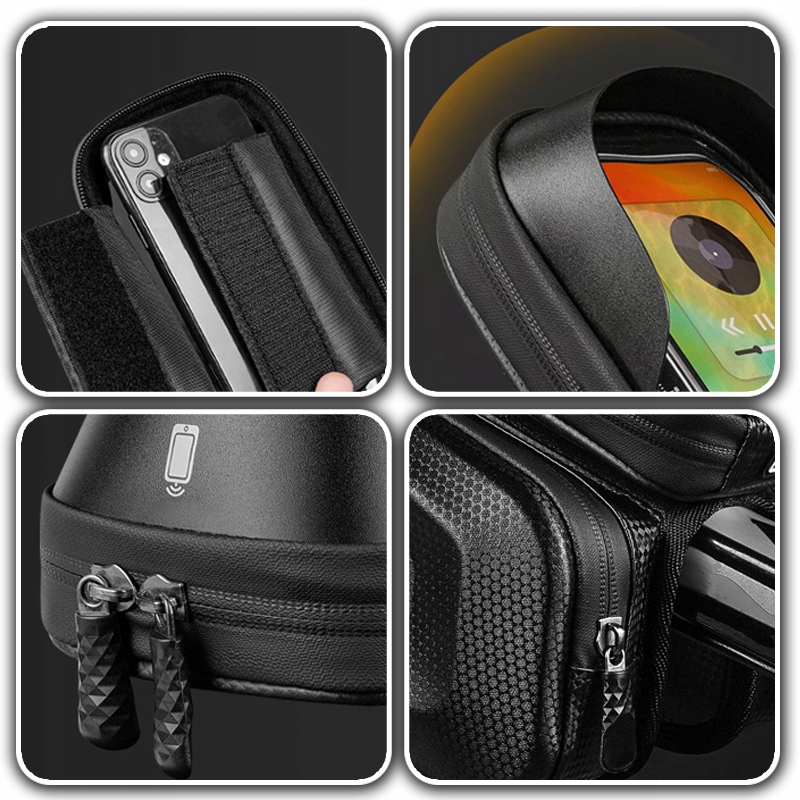 SAKWA ROWEROWA WODOODPORNA UCHWYT ETUI NA TELEFON TORBA NA RAMĘ SASZETKA Waga produktu z opakowaniem jednostkowym 0.5 kg