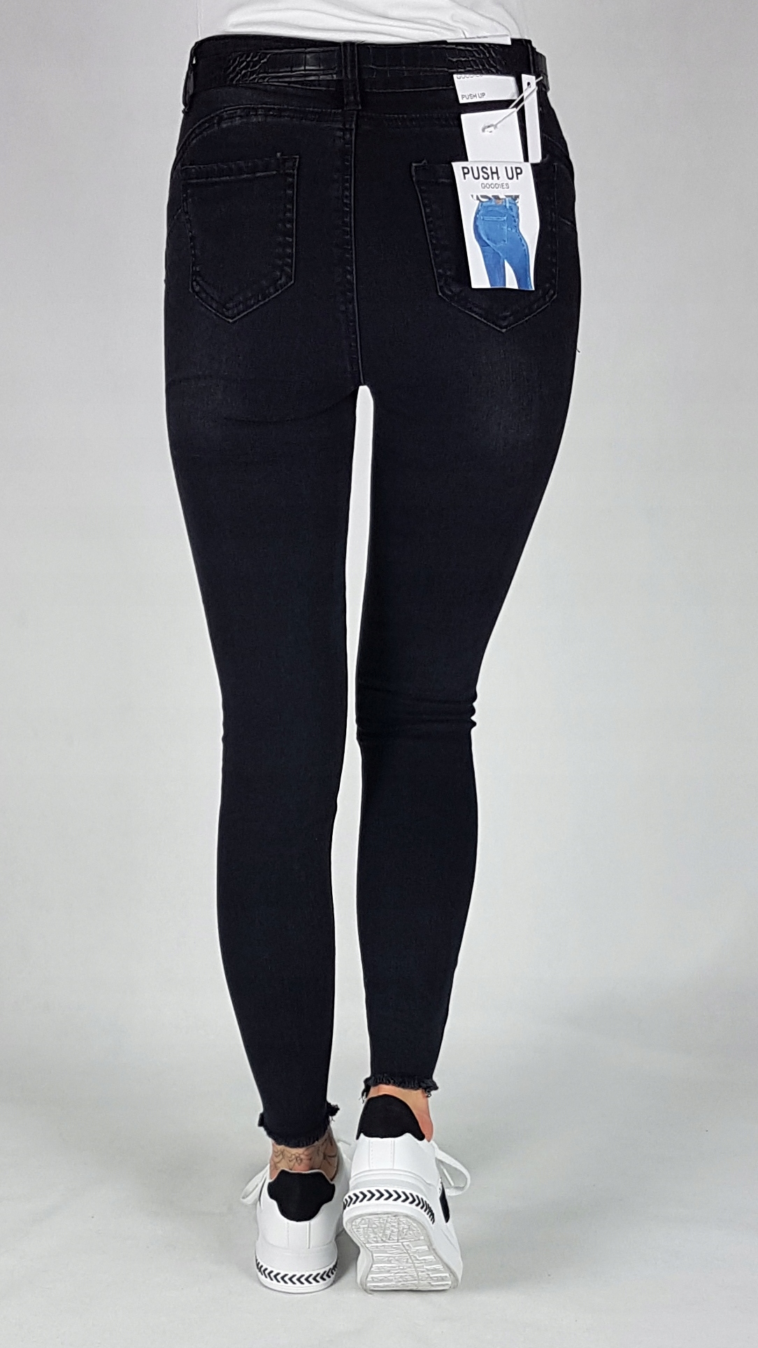 Брюки джинсы темно-серые с отверстиями GOODIES L Main Pattern plain