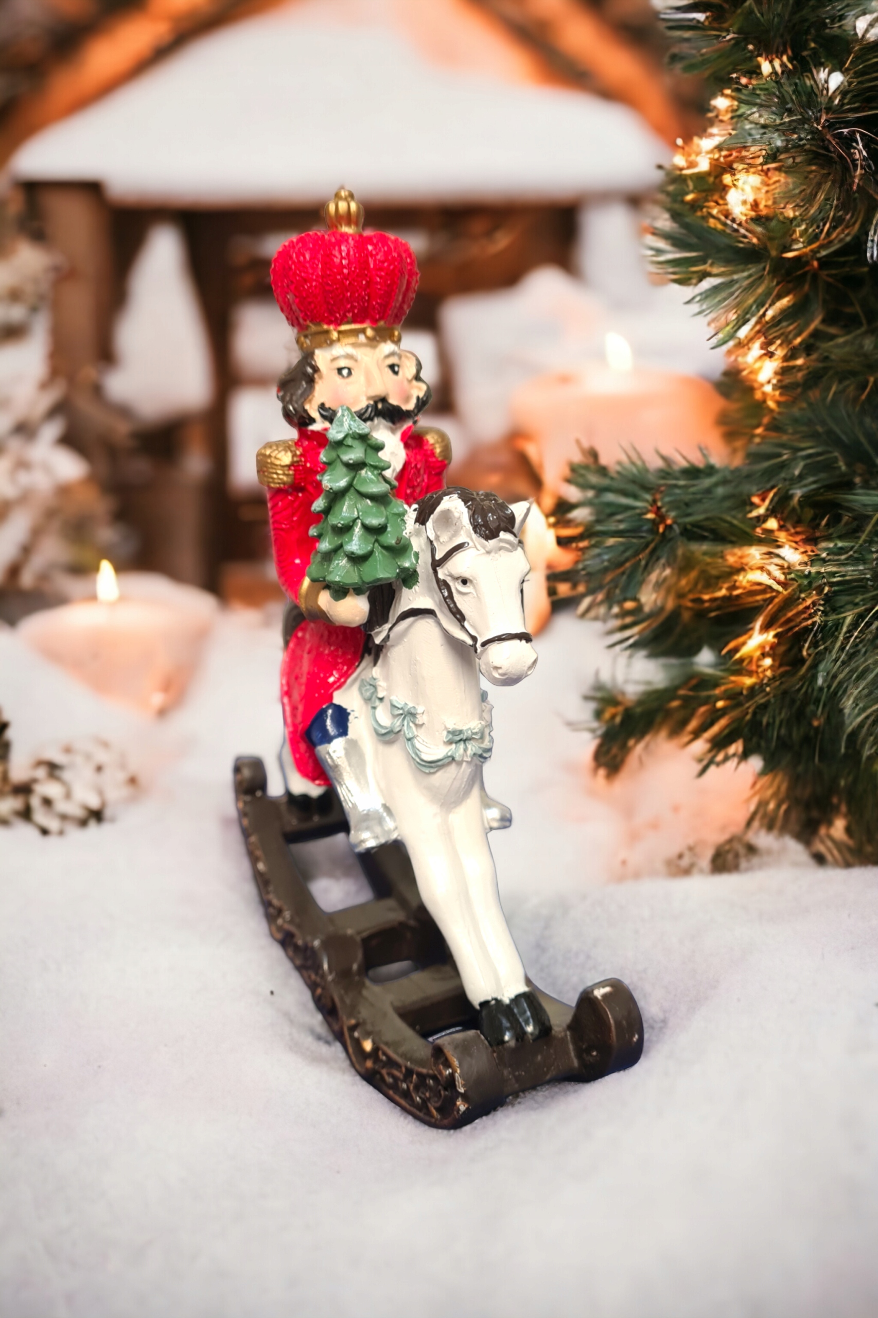 Dziadek do orzechów koń na biegunach - Świąteczny Blask dla Twojego Domu! Kod producenta 405627