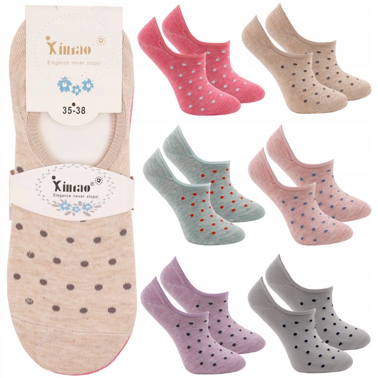 

6x Stopki Bawełniane Skarpety damskie Niskie 39-41