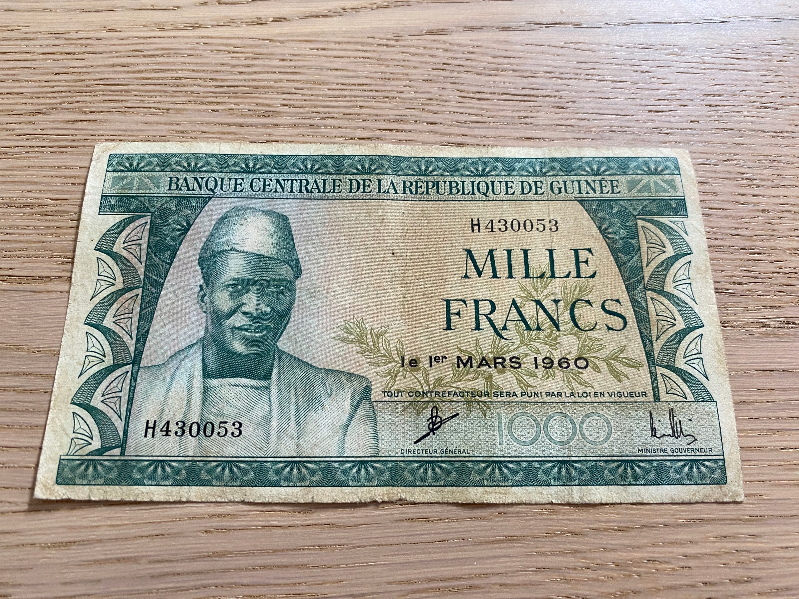 Gwinea - 1000 franków - 1960