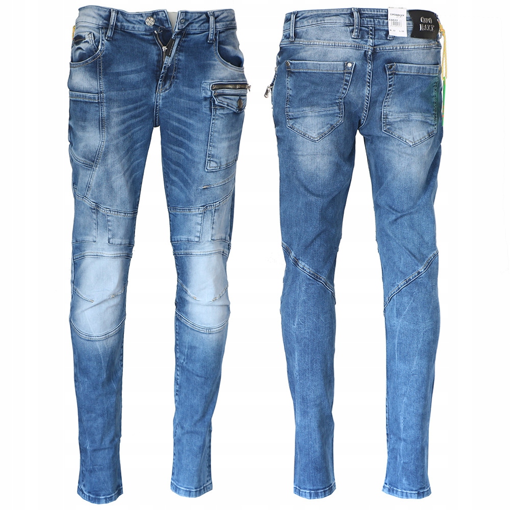 Cipo & Baxx kalhoty pánské CD577 L:34 slim fit jeans džíny 31 jeans
