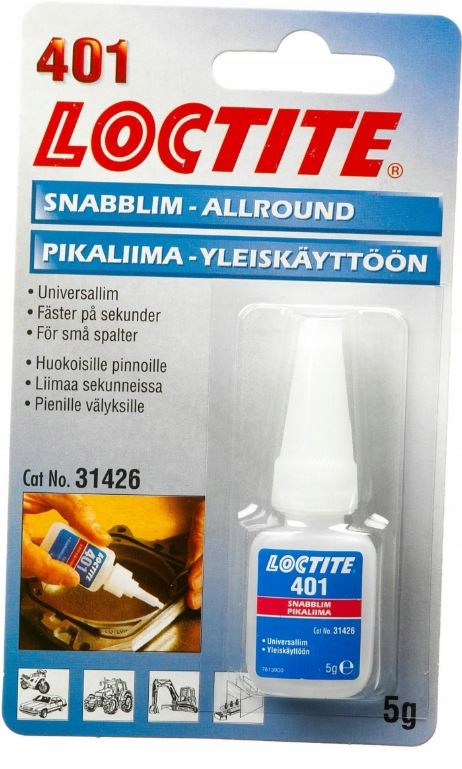 Loctite 401 Klej Błyskawiczny Cyjanoakrylowy 5 g