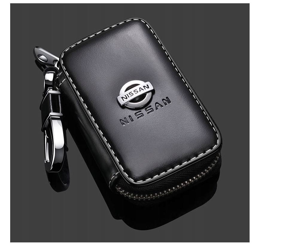 Nissan Etui Pokrowiec Skórzany Na Kluczyk Czarny