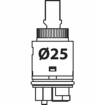 Tres Hlavice Baterie 9130190 průměr 25 mm výška 63 mm