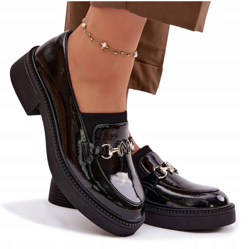 Dámské Mokasíny Z Lakované Kůže Vinceza 39985 Čokoládové 38