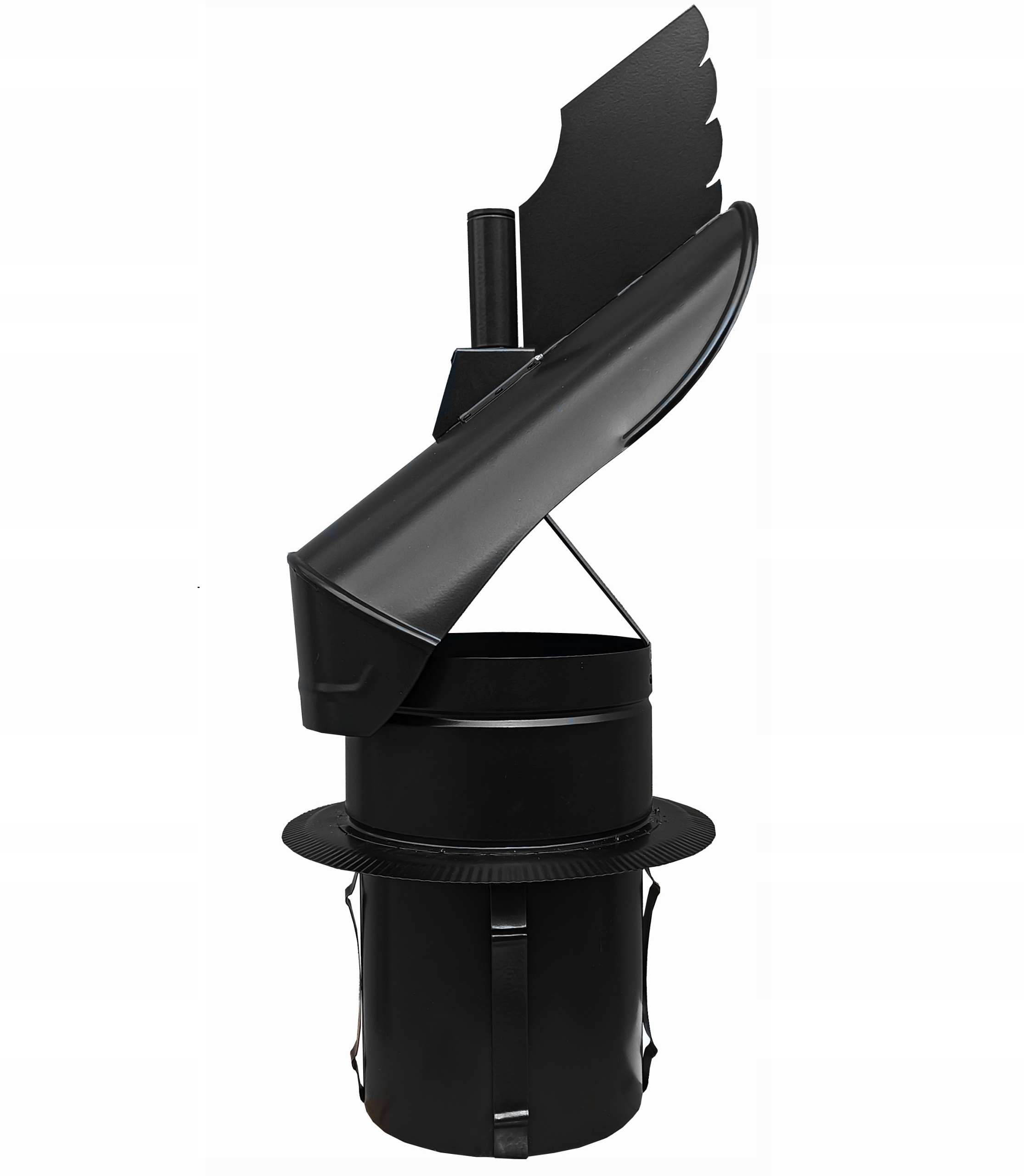 Strażak Systemowy Nasada Na Komin Spalinowy Ceramiczny Fi 180 Czarny Kwas