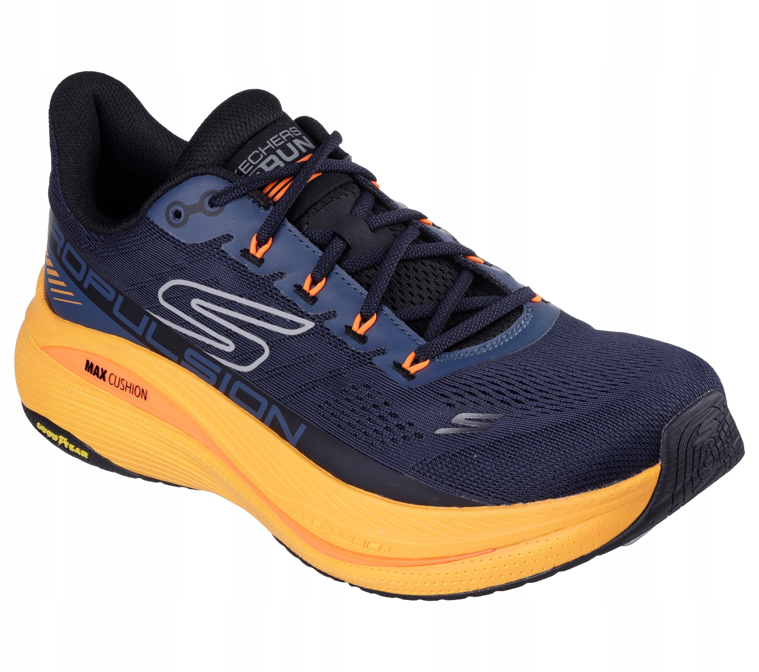 Buty Męskie Skechers Max Cushioning Propulsion Granatowe Oddychające 43
