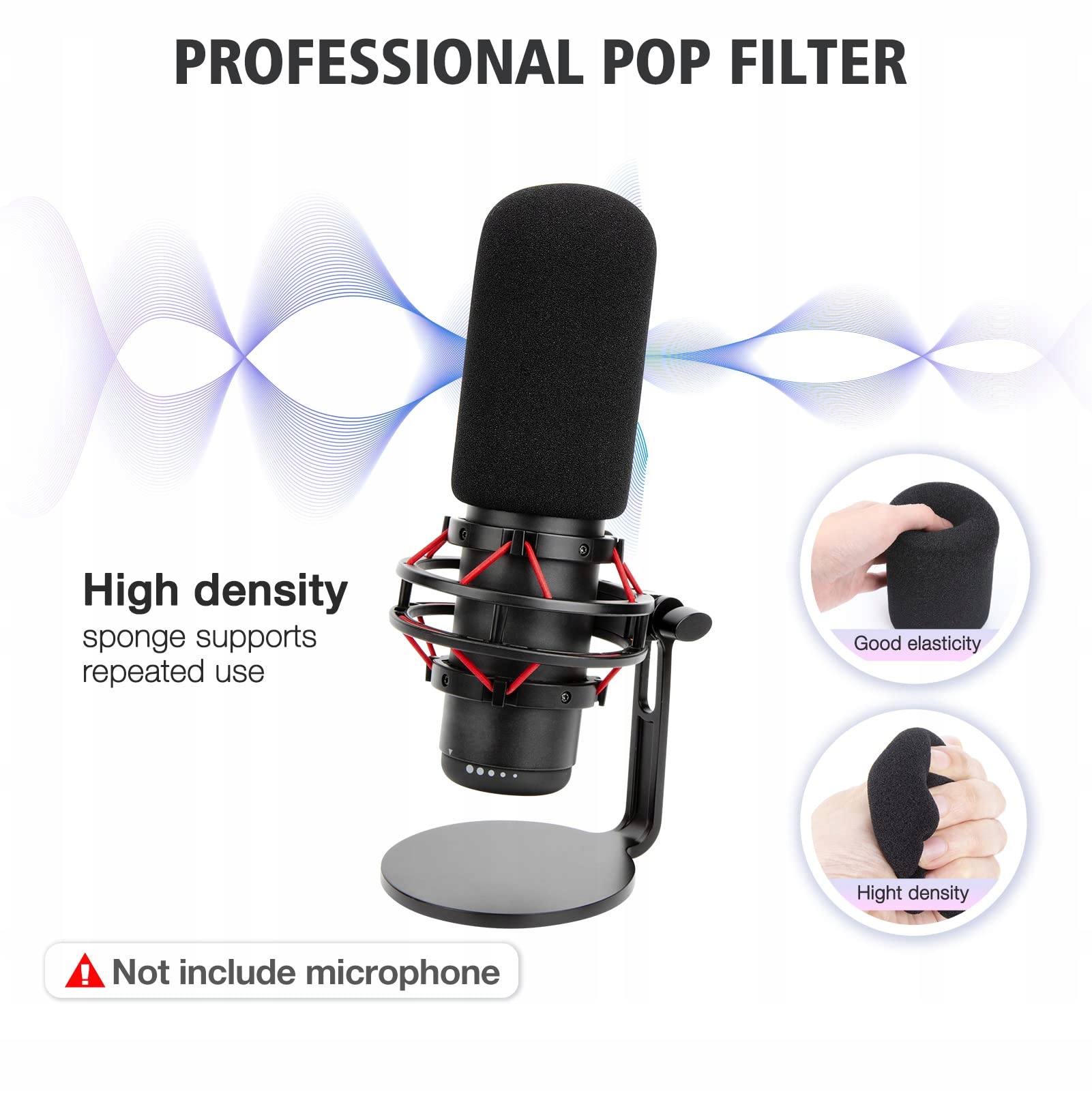 SUNMON Biały Mikrofonowy Ramię Do HyperX QuadCast Zestaw Adapter 3/8" 5/8" — miniatura 3