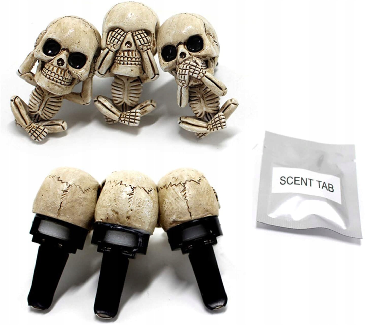 3szt Samochód Aromaterapia Dekoracja Czaszki Producent bez marki