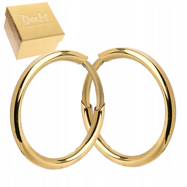 

Złote Kolczyki Kółka Koła Okrągłe Złoto Pudełko