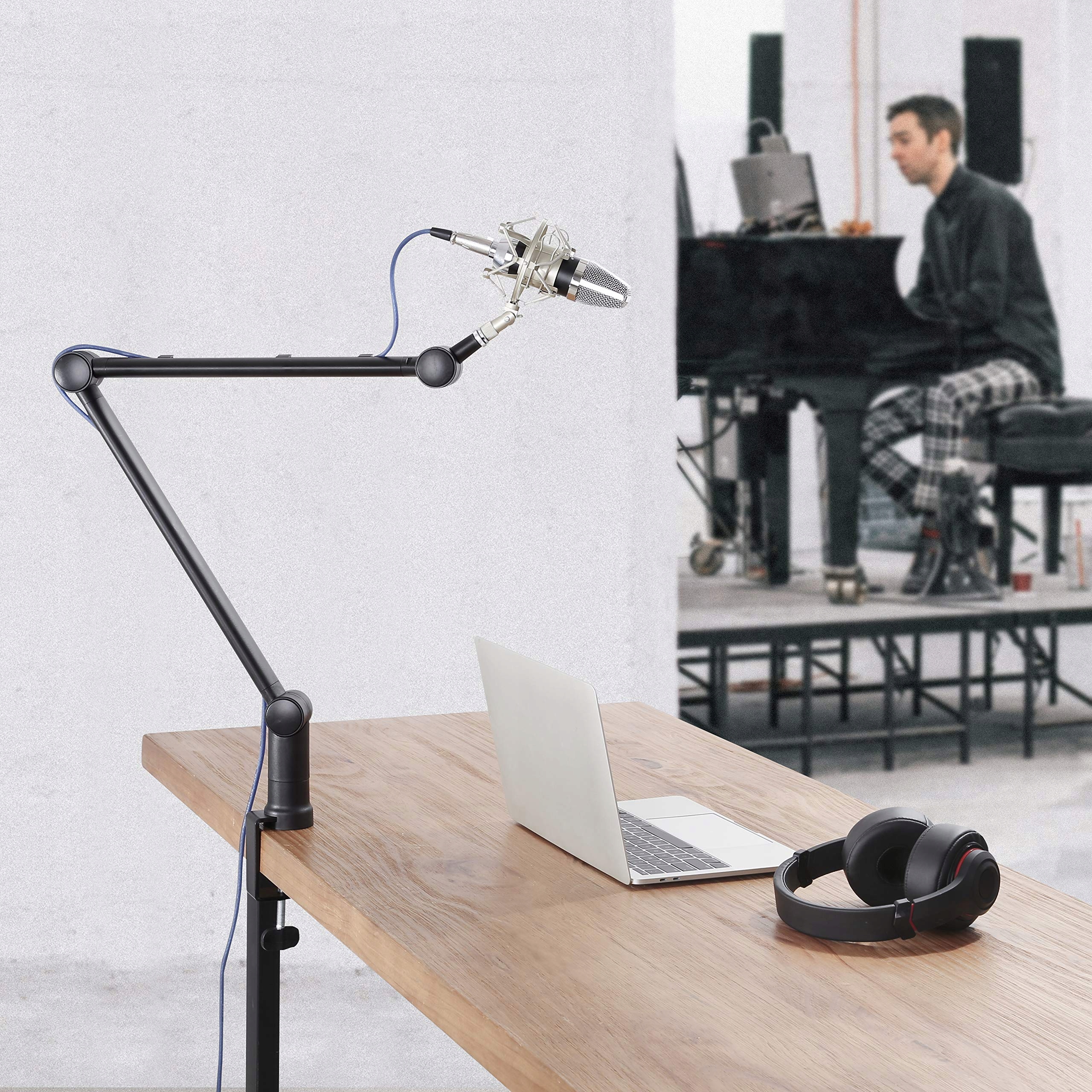 LOGILINK Mikrofonarm Do Streamingu Podcastów Obrót 360° Regulacja Kątów — miniatura 8