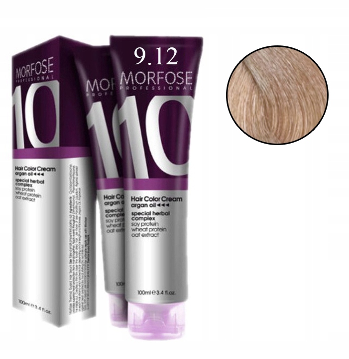 MORFOSE 10 CREME FARBA DO WŁOSÓW KREM KOLORYZUJĄCY ARGAN OIL 9.12 100ML