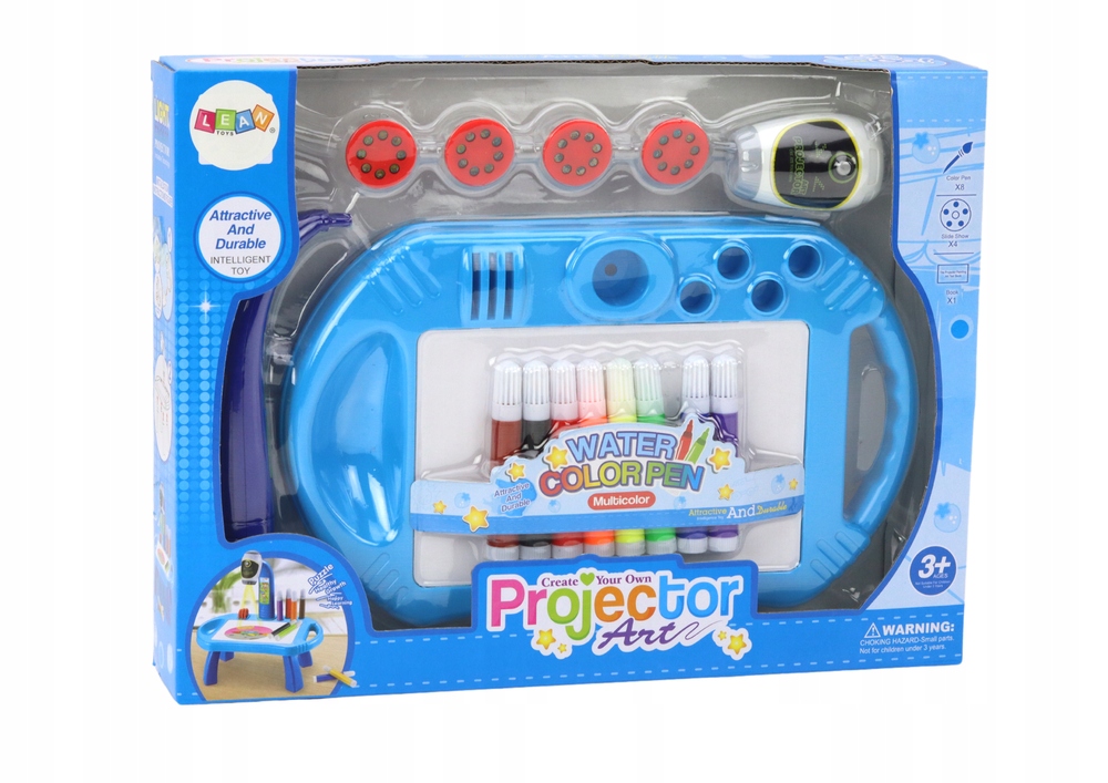 STOLICZEK PROJEKTOR RZUTNIK DO RYSOWANIA NIEBIESKI Szerokość produktu 2 cm