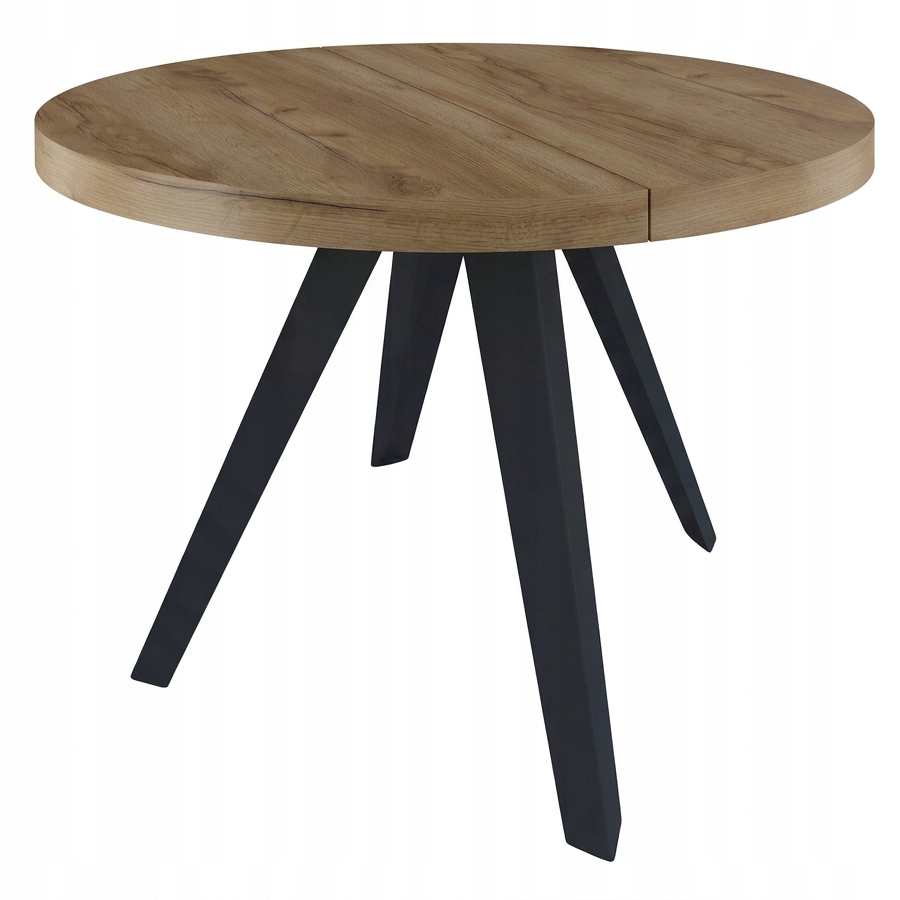 Stůl kulatý rozkládací loft 90/190, kovová noha