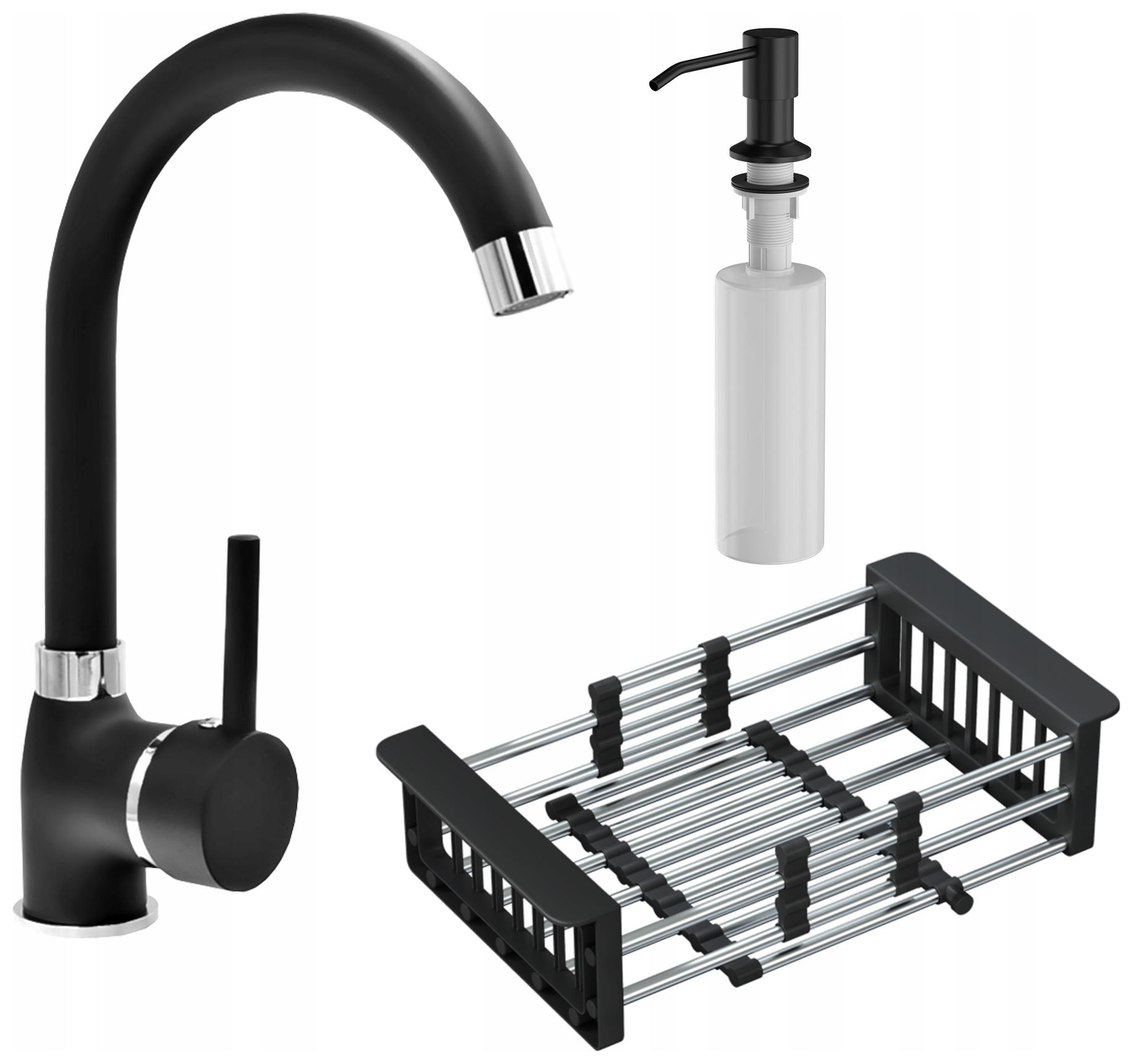 Kuchynská Batéria Čierna S Dávkovačom, Odkvapkávačom Sada