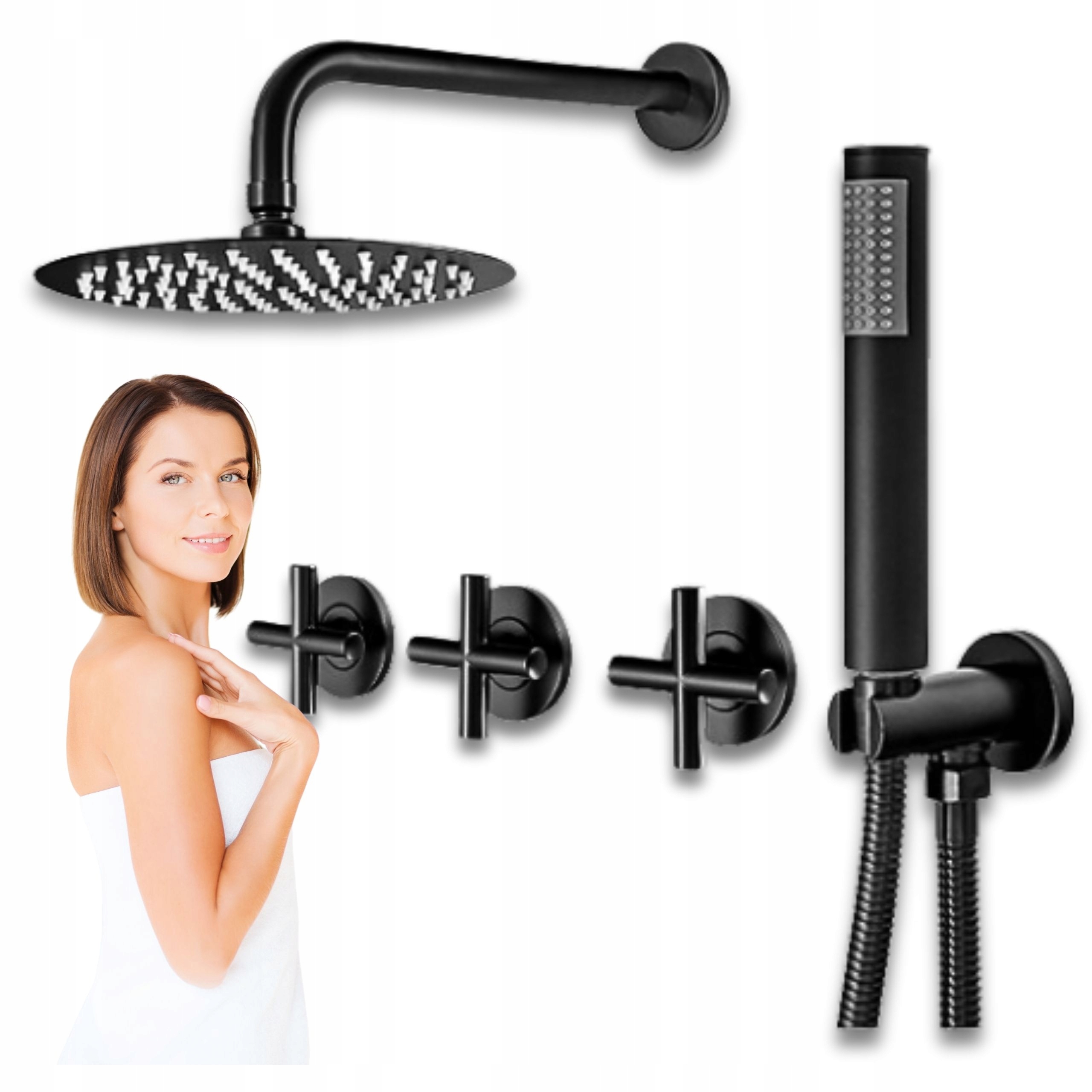 Sprchový Set Pod Omítku Veranni Smartbox Černý