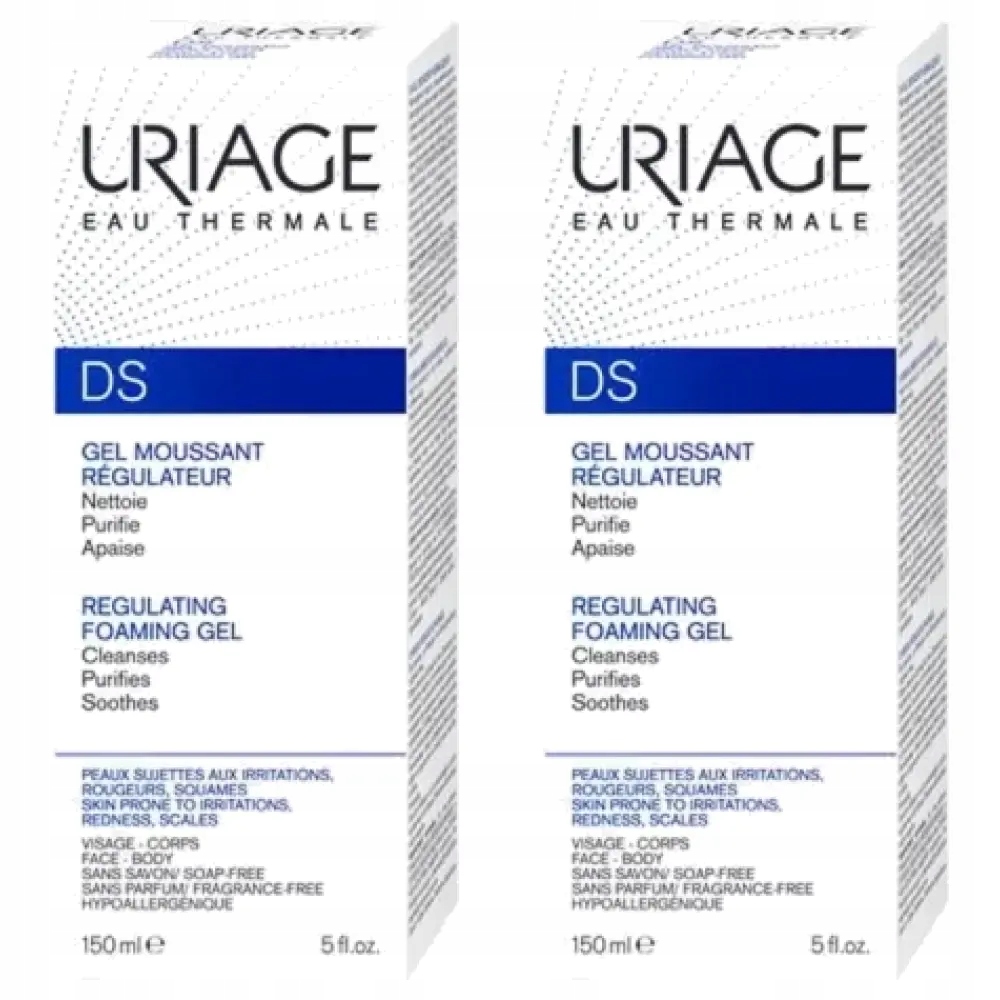 2x Uriage Ds żel myjący, 150 ml