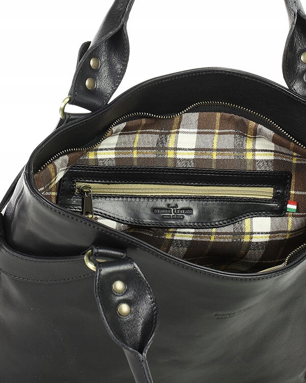 Torebka damska SKÓRZANA kuferek A4 Marco Mazzini Głębokość produktu 10 cm