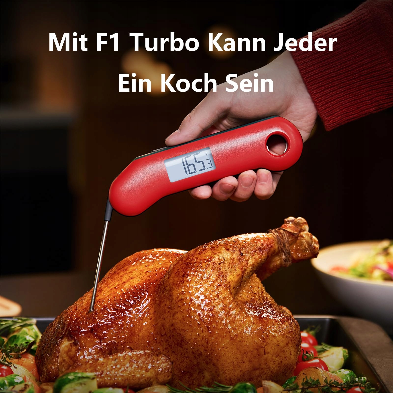 THERMOMAVEN F1 Turbo Termometr Cyfrowy Do Mięsa IP67 Wodoodporny BBQ Grill — miniatura 7