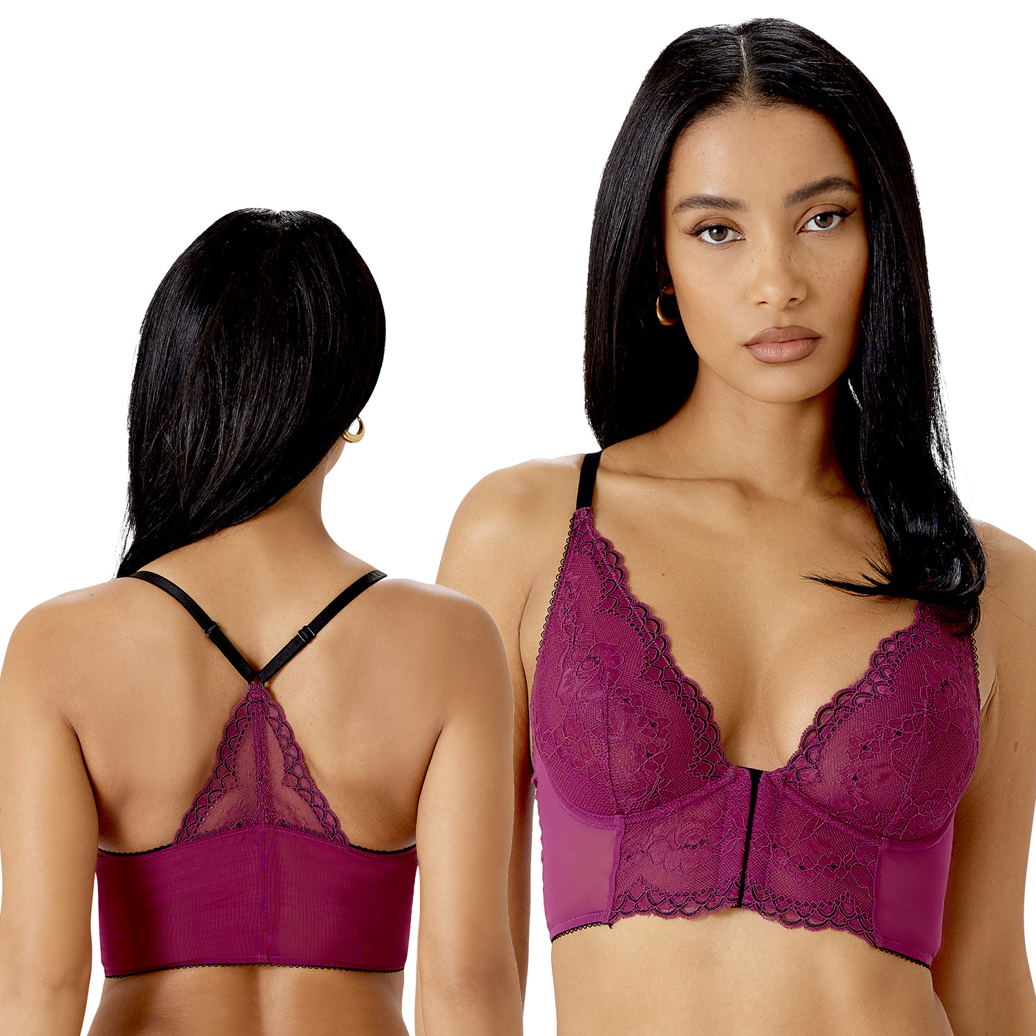 Gossard 7718 fialová krajková podprsenka fialová Podprsenka Braletka 85E