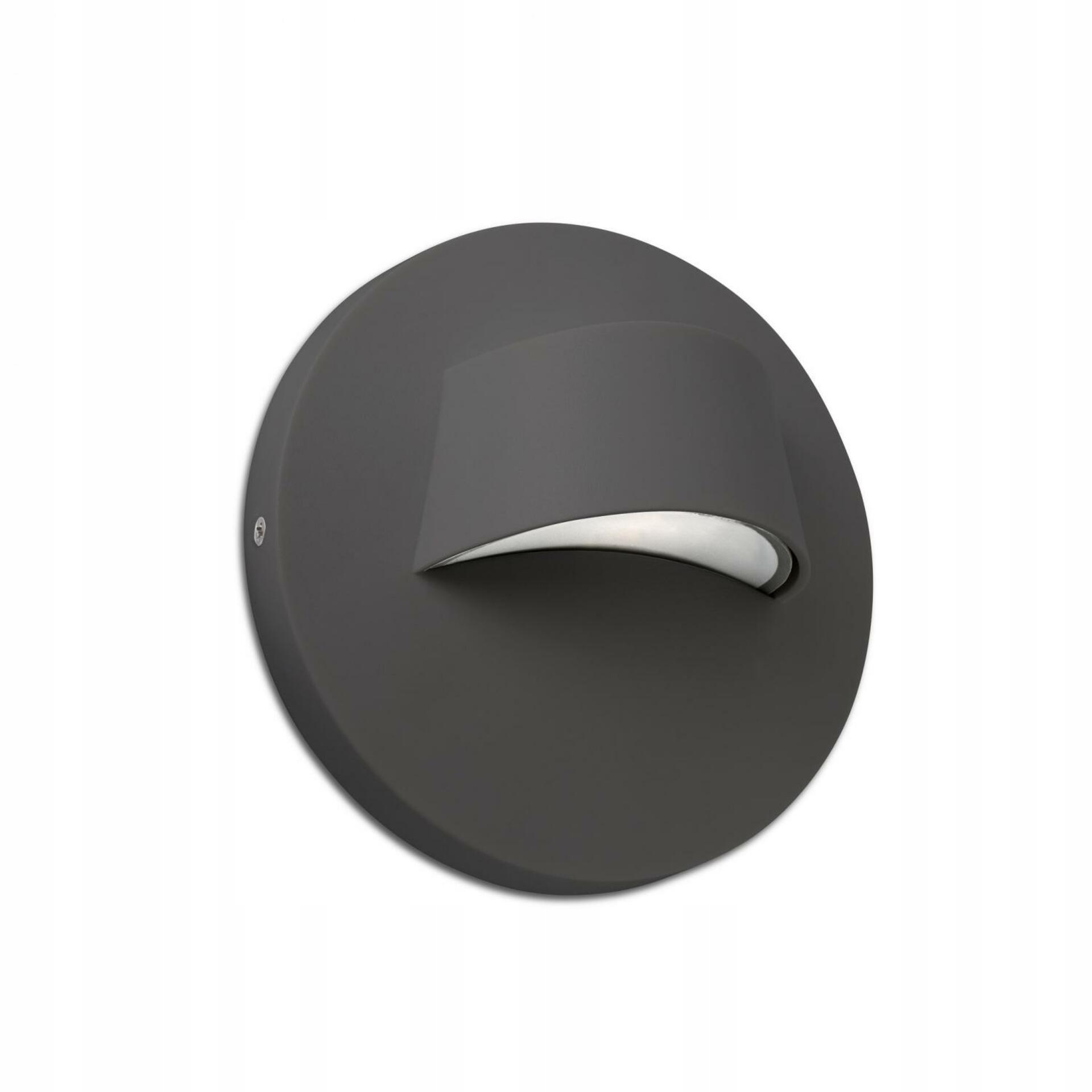 Nástenná Led lampa Faro Brow, IP44, 3W, 3000K, tmavo šedá