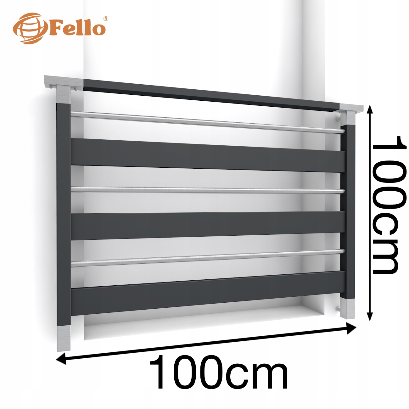 Diverse Francúzsky balkón 100 cm Balustrada Ral