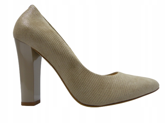 Capucino dámské kožené lodičky štíhlé boty na stabilním podpatku Sala 39