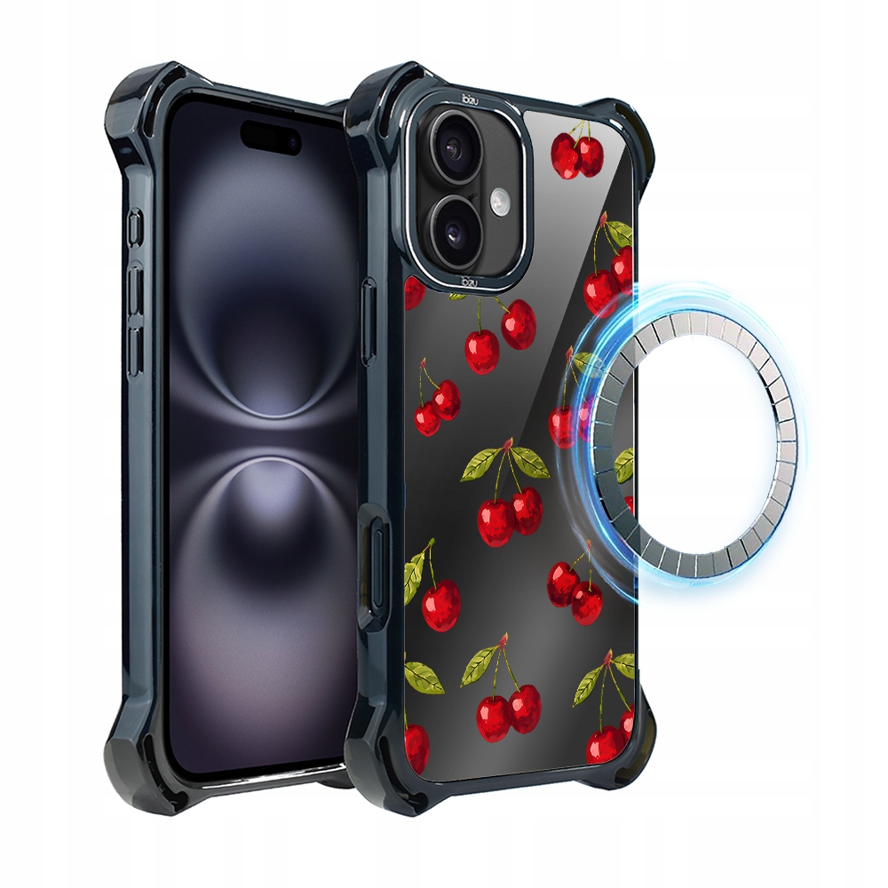 Pouzdro pro iPhone 16 Plus Ibizu DropGuard Ultra s MagSafe, Višňová noc