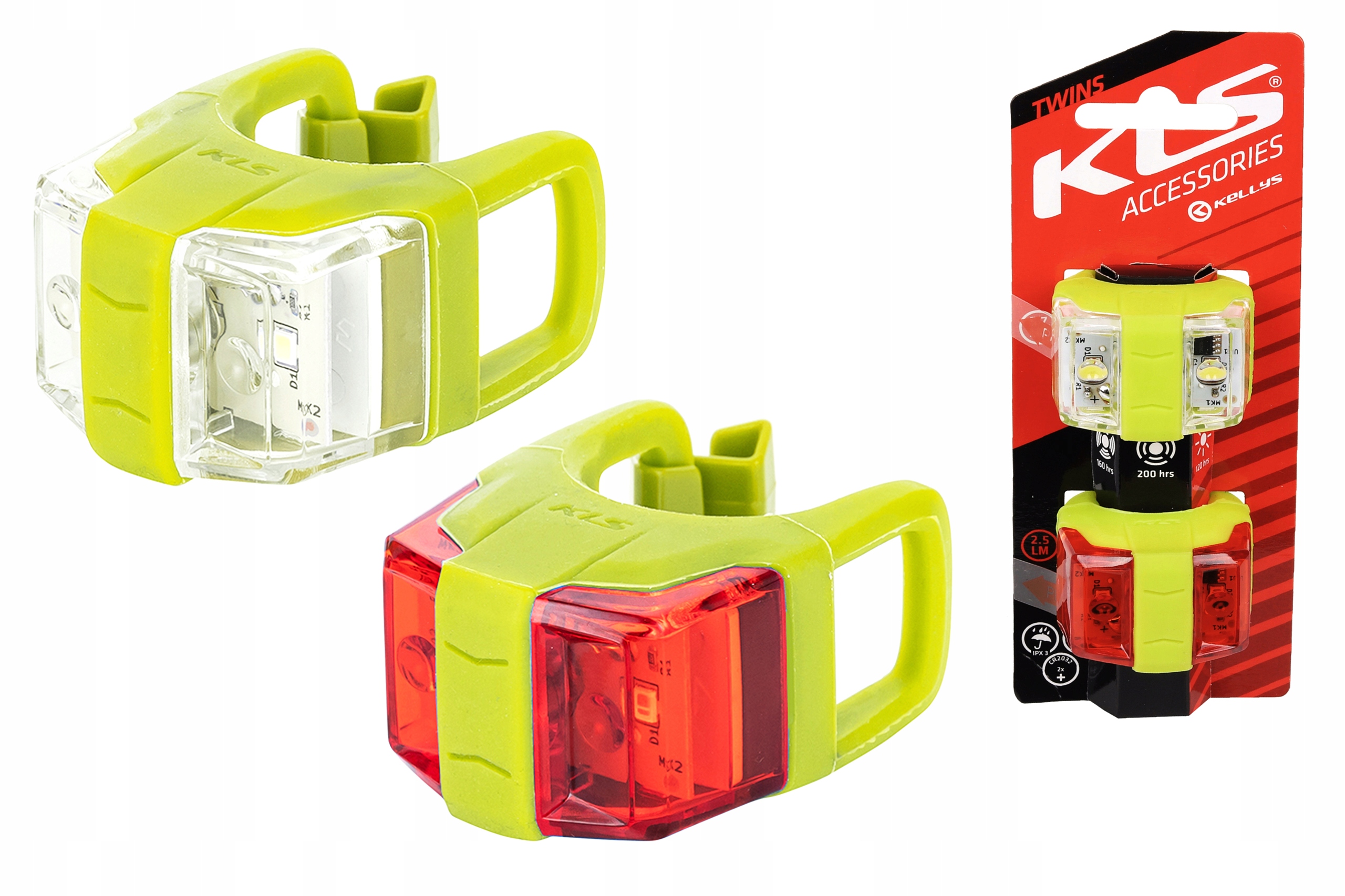 

Zestaw Oświetlenia Kellys Kls Twins II lime green