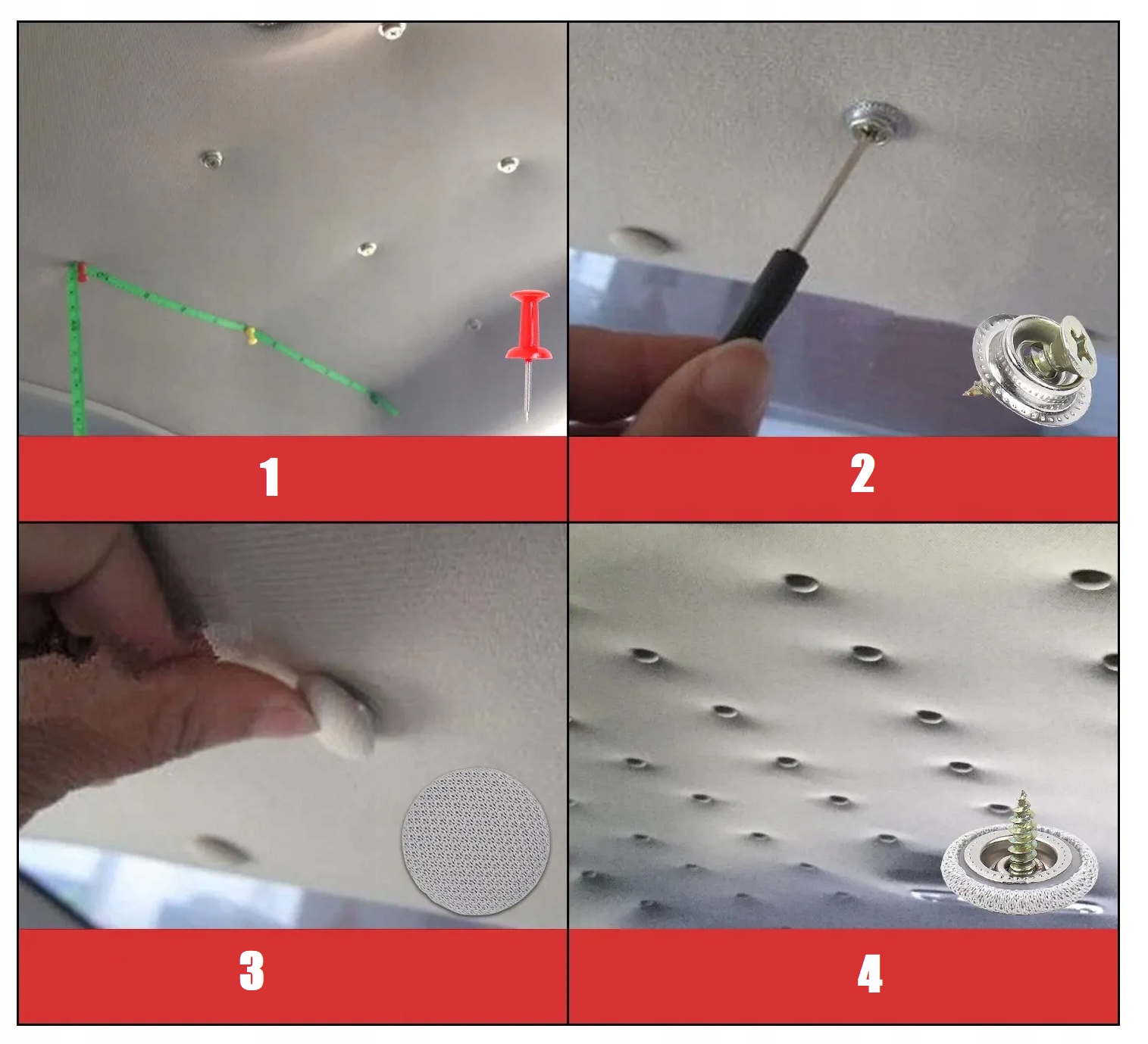 ZESTAW DO NAPRAWY PODSUFITEK SAMOCHODOWYCH 62 SZT - NAPRAWCZY SAMOCHODOWEJ Wersja Europejska