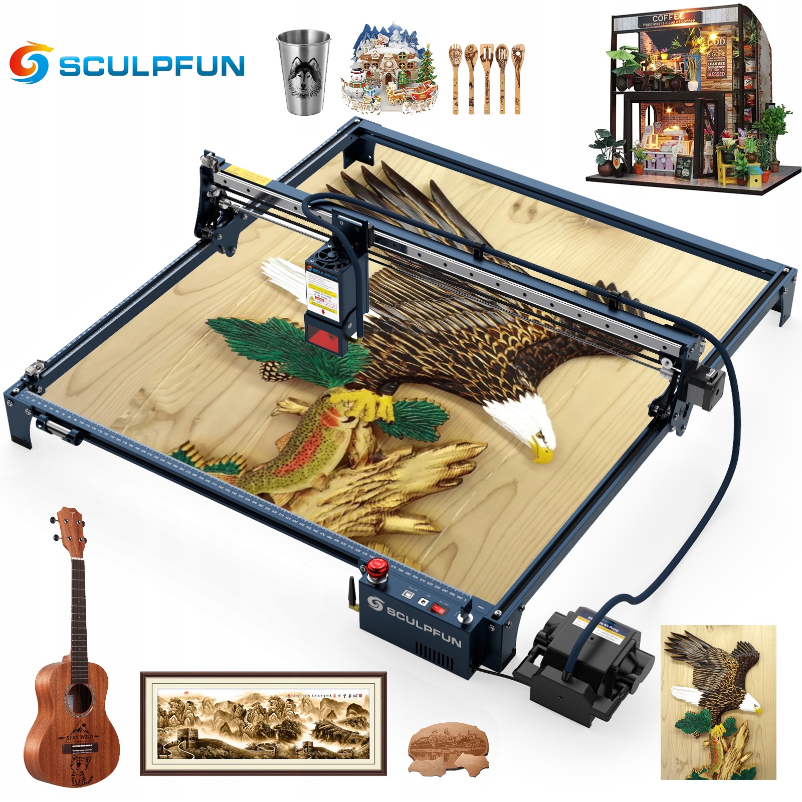 

Grawer laserowy Sculpfun S30 Ultra 600*600 33W-36W