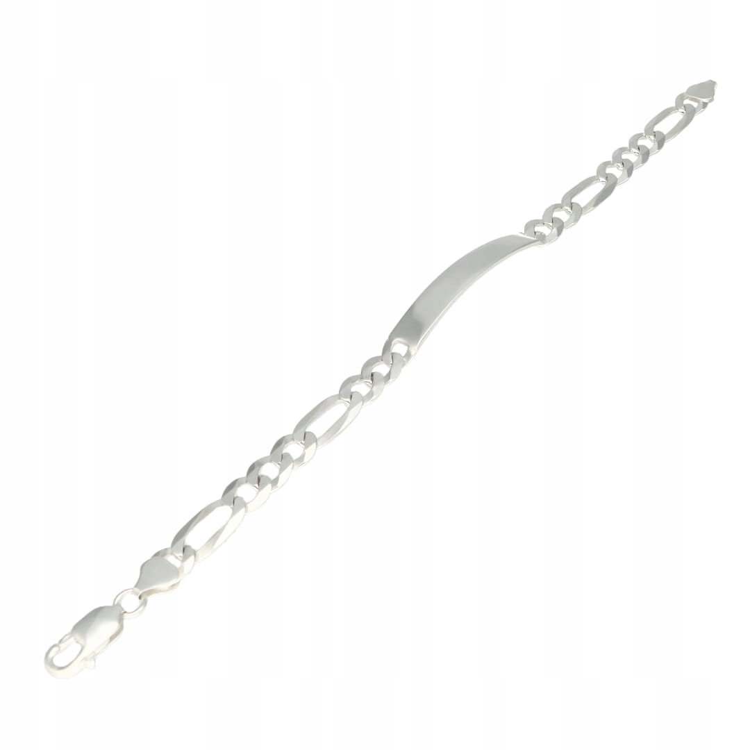 Stříbrný náramek s figaro plechem