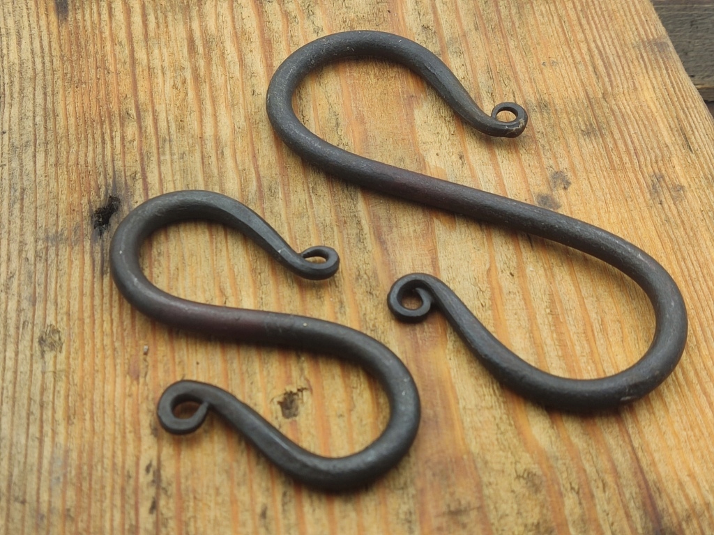 Haczyk hak do relingu rustykalne kute handmade Długość całkowita 7.5 cm