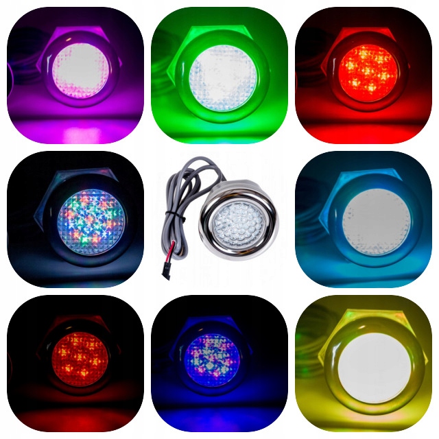 Lampička do vířivky a vany voděodolná, 8 barev