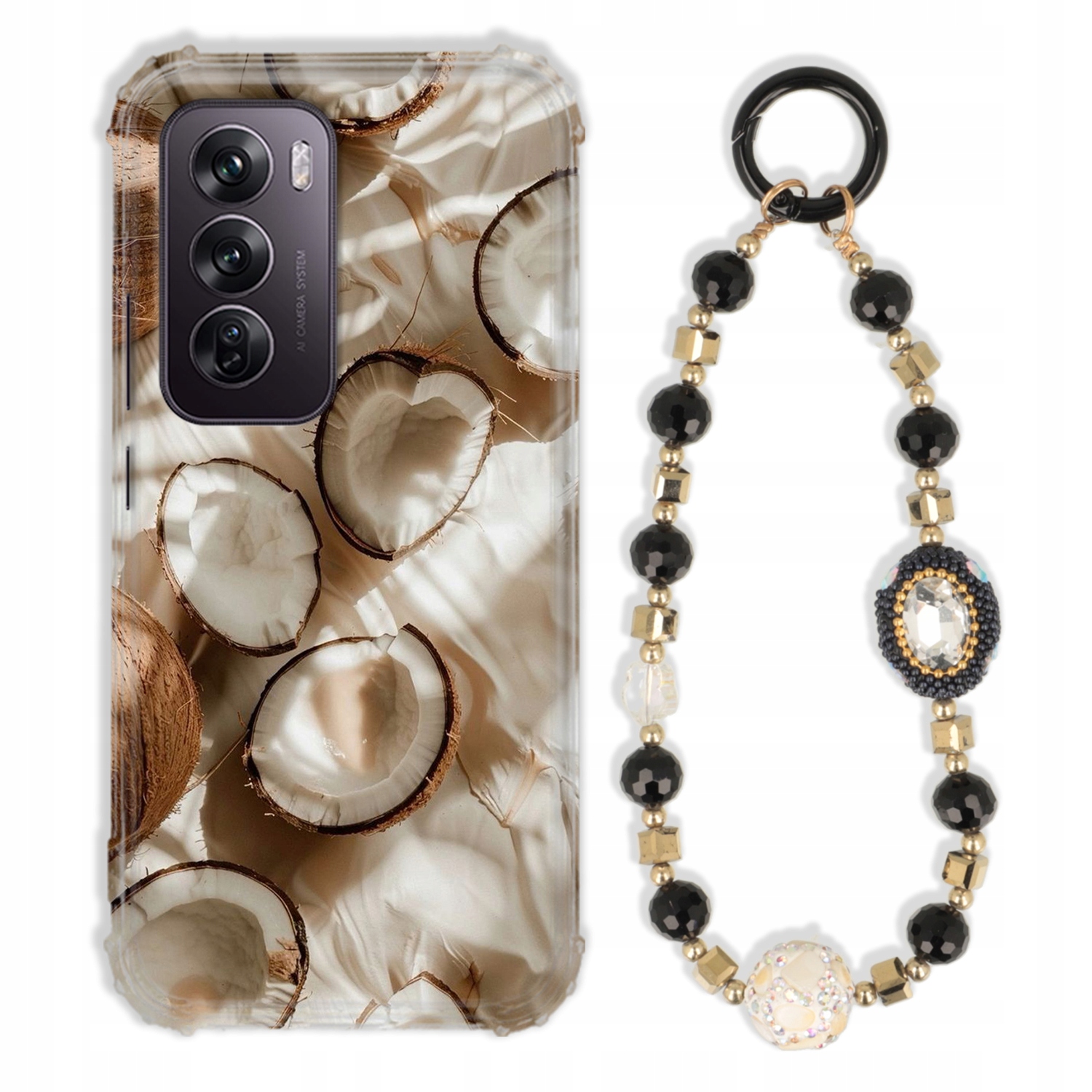 Puzdro Pre Oppo Reno 12 Pro Antishock Zirkóny Čierno Zlaté|odolné|silné