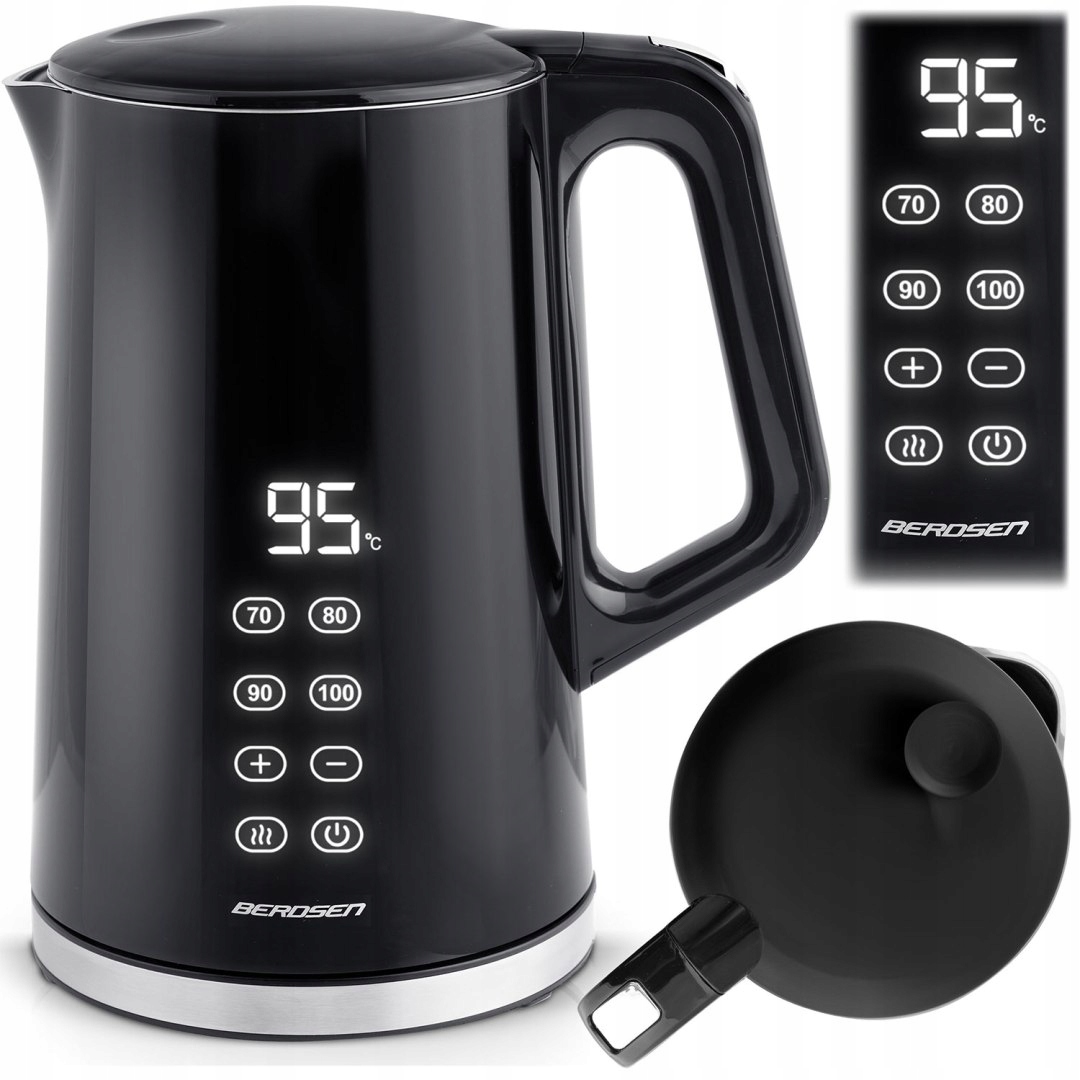 Elektrická varná konvice 1,7 l Berdsen BD-71 černo-stříbrná Berdsen