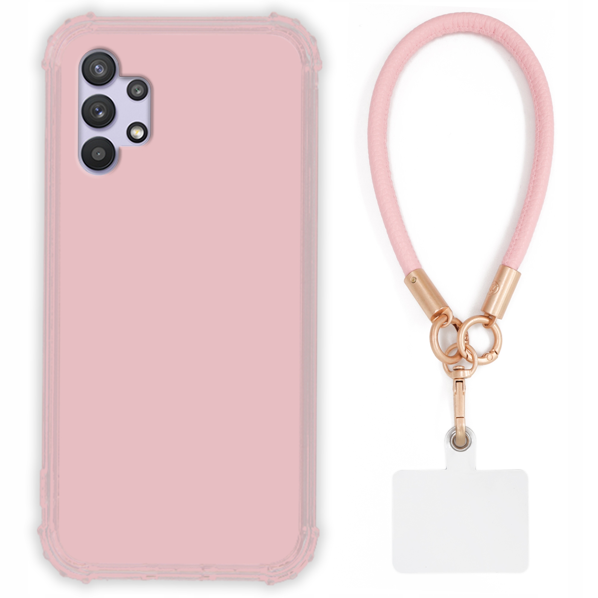Pouzdro Pro Samsung A32 Case Antishock Pinky Růžové vodítko Sada Odolné Tpu