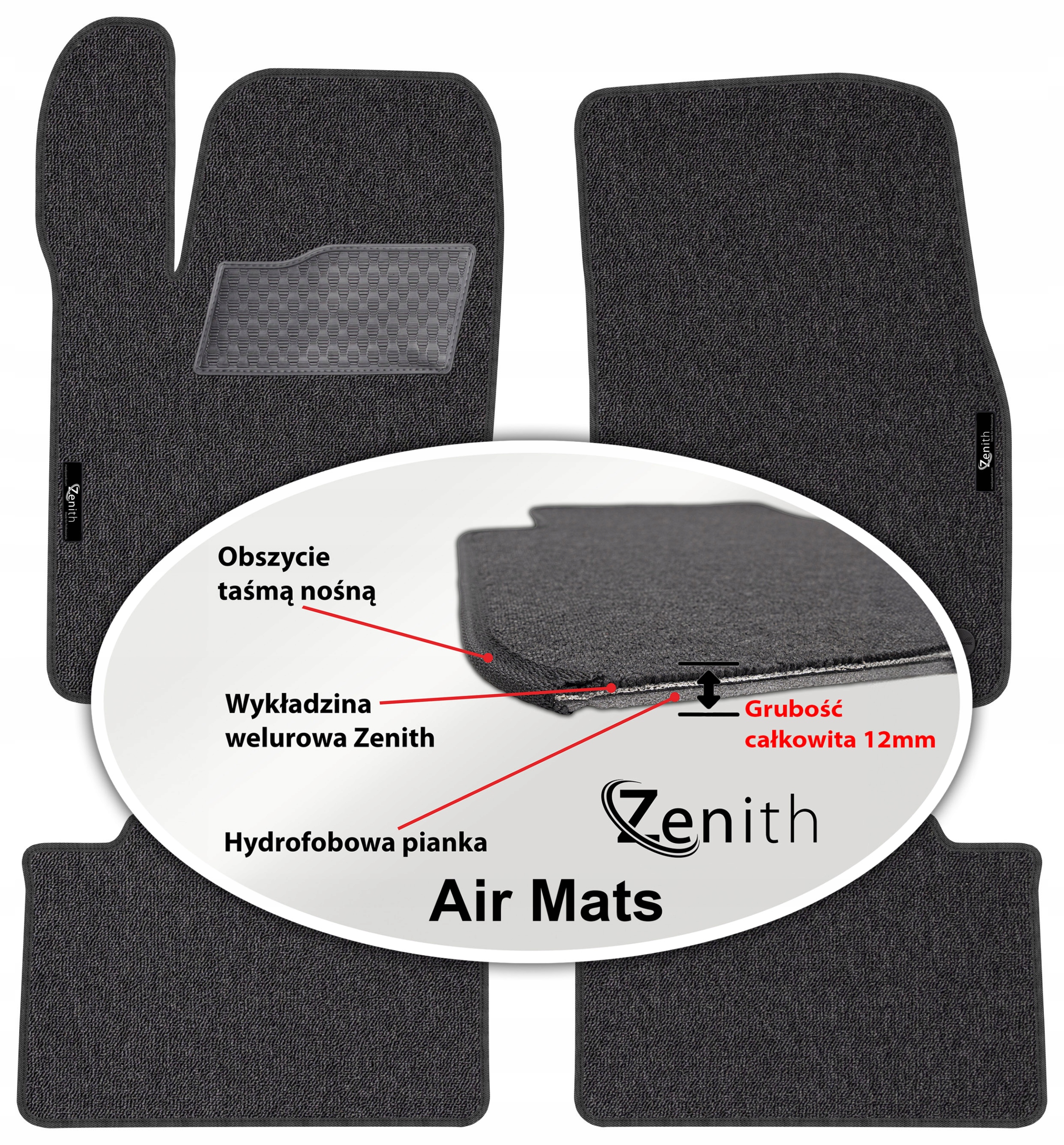Grand Cherokee IV Fl 13-20 Velúrové koberčeky do auta Zenith Air Mats